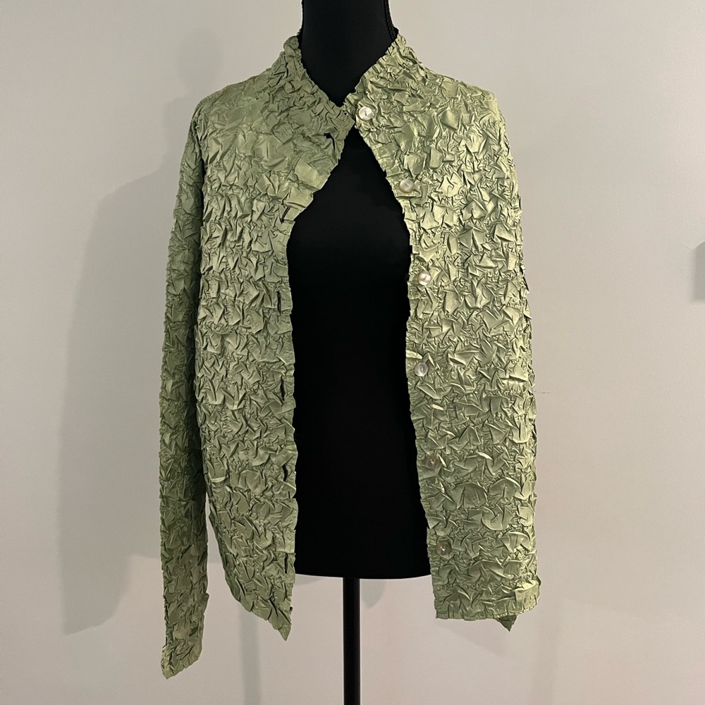 PLEATS COLLECTION Totally REVERSIBLE!!Chartreuse & Black Extremely Lightweight